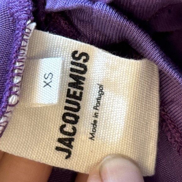 JACQUEMUS Le Double Cropped Layered T-Shirt - Purple xsmall - Picture 4 of 6